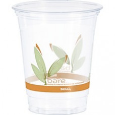 Solo Bare Eco-Forward RPET Clear Cold Cups - 12 fl oz - 1000 / Carton - Clear - Polyethylene Terephthalate (PET) - Beverage, Cold Drink, Smoothie, Coffee - Recycled
