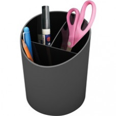 Deflecto Sustainable Office Recycled Large Pencil Cup - 5.6" x 4.4" - 1 Each - Black