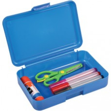Deflecto Antimicrobial Pencil Box Blue - External Dimensions: 5.4