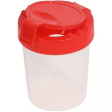 Deflecto Antimicrobial Kids No Spill Paint Cup Red - Paint, Brush - 3.93