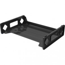 Deflecto Sustainable Office Stackable Desk Tray - Desktop, Shelf - Recycled - Black - Plastic - 1Each