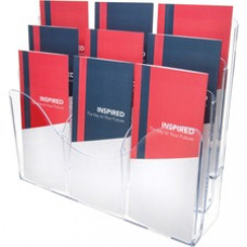 Deflect-o Three Tier Document Organizer with Dividers - 9 Compartment(s) - 6 Divider(s) - 3 Tier(s) - 11.5