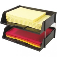 Deflecto Industrial Tray Side-Load Stacking Tray - 1500 x Sheet - 2 Tier(s) - 3.5