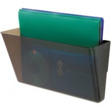 Deflecto Stackable DocuPocket - 1 Compartment(s) - 7" Height x 13" Width x 4" Depth - Wall Mountable - Smoke - 1Each