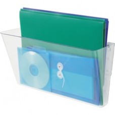 Deflecto Stackable DocuPocket - 1 Compartment(s) - 7" Height x 16.3" Width x 4" Depth - Wall Mountable - Clear - 1 / Each