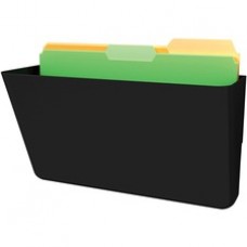 Deflecto Sustainable DocuPocket Letter Black-1 Pocket 50% Recycled Content - 1 Pocket(s) - 7