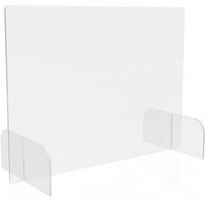 Deflecto Countertop Safety Barrier Full Shield with Feet - 31