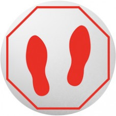 Deflecto StandSafe Personal Spacing Disks-Footprints - 50 / Carton - 20