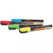 Deflecto Wet Erase Markers - Chisel Marker Point Style - Green, Red, Blue, Yellow - 4 / Pack