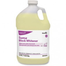 Diversey Suma Block Whitener - Ready-To-Use Liquid - 1 gal (128 fl oz) - Chlorine Scent - 4 / Carton - Yellow