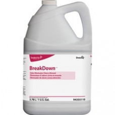 Diversey BreakDown Odor Eliminator - Concentrate - 1 gal (128 fl oz) - Cherry Almond Scent - 1 Each - Red