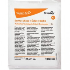 Diversey Sealed Air Suma Shine Portion Pak - Powder - 0.99 oz (0.06 lb) - 100 / Carton - White