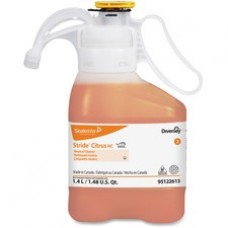 Diversey Stride Citrus HC Neutral Cleaner - Concentrate Liquid - 0.37 gal (47.34 fl oz) - Citrus ScentBottle - 2 / Carton - Orange