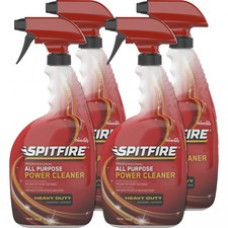 Diversey Spitfire Power Cleaner - Ready-To-Use Spray - 32 fl oz (1 quart) - Fresh ScentSpray Bottle - 4 / Carton - Red