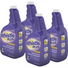 Diversey Whistle Plus Cleaner & Degreaser - Ready-To-Use Spray - 32 fl oz (1 quart) - Citrus Scent - 4 / Carton - Purple
