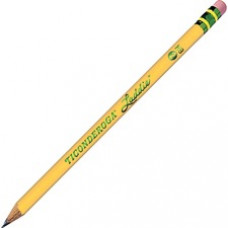 Ticonderoga Laddie Pencil with Eraser - #2 Lead - Yellow Barrel - 12 / Dozen