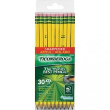 Ticonderoga Presharpened No. 2 Pencils - #2 Lead - Yellow Cedar Barrel - 30 / Box