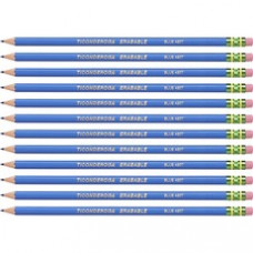 Dixon Eraser Tipped Checking Pencils - HB Lead - Blue Lead
