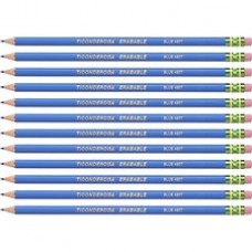 Dixon Eraser Tipped Checking Pencils - HB Lead - Blue Lead - 72 / Carton