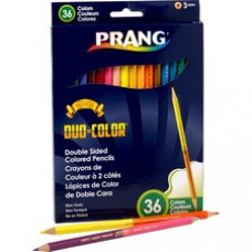 Prang Duo Colored Pencil - 3 mm Lead Diameter - Fine Point - 1 / Set