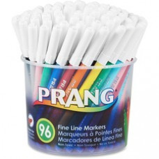 Prang Fine Line Classic Markers Set - Fine Marker Point - 2.75 mm Marker Point Size - Black, Blue, Brown, Gray, Green, Light Blue, Light Green, Orange, Pink, Purple, Red, ...