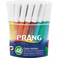 Prang Classic Bullet Tip Art Markers - Bullet Marker Point Style - Assorted - 48 / Set