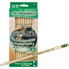 Ticonderoga EnviroStik Wood Pencils - #2 Lead - Black Lead - Wood Barrel - 12 / Dozen