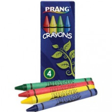 Prang Crayons - Green, Red, Yellow, Blue - 4 / Pack