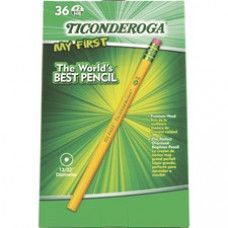 Ticonderoga My First Wood Pencil - #2 Lead - Yellow Wood Barrel - 36 / Pack