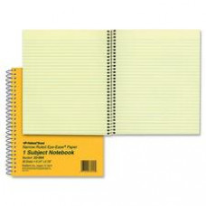Rediform Brown Board 1-Subject Notebooks - 80 Sheets - Coilock Red Margin - 16 lb Basis Weight - 6 7/8