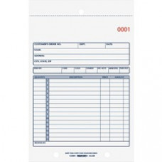 Rediform 2-Part Carbonless Sales Forms - 50 Sheet(s) - Stapled - 2 Part - Carbonless Copy - 5 1/2