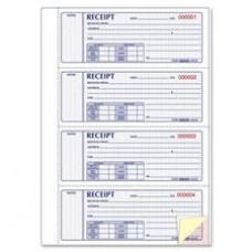 Rediform Hardbound Money Receipt Book - 200 Sheet(s) - 3 Part - Carbonless Copy - 2.75" x 7" Form Size - White Sheet(s) - 1 Each