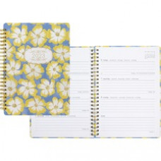 Letts of London Bloom Design Planner - Weekly - 12 Month - January 2023 - December 2023 - Twin Wire - Yellow - 8.3