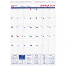 Brownline Ruled Block Wall Calendar - Professional - Julian Dates - Monthly - 1 Year - January 2023 - December 2023 - 1 Month Single Page Layout - 8