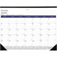 Blueline Blueline DuraGlobe Monthly Desk Pad Calendar - Julian Dates - Monthly - 1 Year - January 2024 - December 2024 - 1 Month Single Page Layout - 22" x 17" Sheet Size - Desk Pad - 
