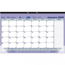 Brownline Monthly Compact Desk Pad/Wall Calendar - Monthly - 1 Year - January 2024 - December 2024 - 1 Month Single Page Layout - 17 3/4" x 10 7/8" Sheet Size - Chipboard - Desk Pad - 