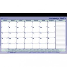 Brownline Magnetic Calendar - Monthly - 12 Month - January 2023 - December 2023 - 1 Month Single Page Layout - Twin Wire - Desk Pad - Multi - Chipboard, Paper - 10.9