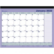 Blueline Magnetic Monthly Desk Pad - Monthly - 12 Month - January 2023 - December 2023 - 1 Month Single Page Layout - Twin Wire - Multi - Chipboard - 8.5