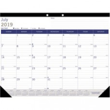 Blueline DuraGlobe Academic Monthly Desk Pad - Academic - Julian Dates - Monthly - 13 Month - July 2023 - July 2024 - 1 Month Single Page Layout - 22" x 17" Sheet Size - 2 x Holes - Desk Pad 