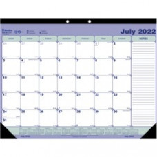 Blueline Academic Desk Pad - Academic - Monthly - 13 Month - July 2022 - July 2023 - 1 Month Single Page Layout - 21 1/4