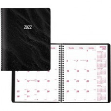 Brownline Essential 14-Month Planner - Monthly - 14 Month - December 2021 - January 2023 - Twin Wire - Black - 8.9