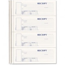 Rediform 3-part Wirebound Money Receipt Book - Wire Bound - 3 Part - Carbonless Copy - 2.75" x 7" Form Size - 1 Each