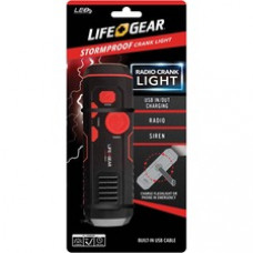 Life+Gear Stormproof Crank Light - Red, Black