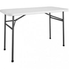 Cosco Straight Folding Utility Table - Rectangle Top - Four Leg Base - 4 Legs - 48