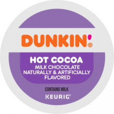 Dunkin' Donuts® K-Cup Milk Chocolate Hot Cocoa - Compatible with Keurig Brewer - 22 / Box