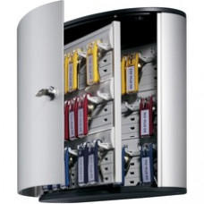 DURABLE® Brushed Aluminum Keyed Lock 36-Key Cabinet - 11-9/10