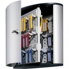 DURABLE® Brushed Aluminum Keyed Lock 54-Key Cabinet - 11-9/10