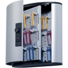 DURABLE® Brushed Aluminum Combo Lock 36-Key Cabinet - 11-3/4