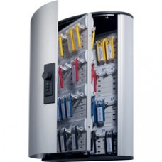 DURABLE® Brushed Aluminum Combo Lock 72-Key Cabinet - 11-3/4