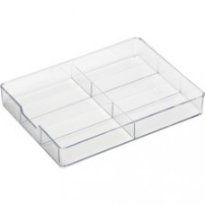 DURABLE COFFEE POINT Caddy - 4 Compartment(s) - Easy to Clean - Transparent - 1 / Carton